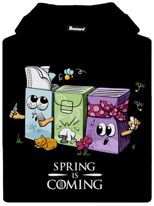 Spring is coming dámská mikina klokanka Black