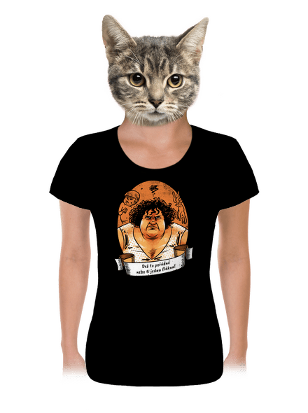 B14: Slunce seno jahody dámské tričko Black