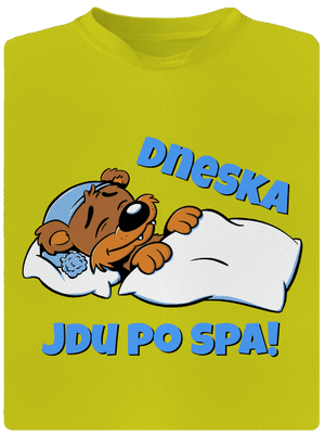 Dneska jdu po spa dětské sportovní tričko Neon Yellow
