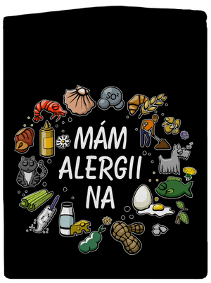 Mám alergii na... + fix dámská mikina na zip Black