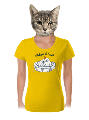 Miluju tulení dámské tričko Yellow