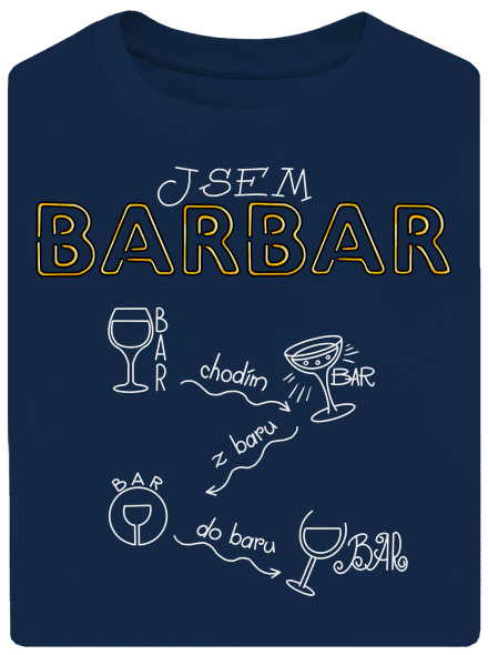 Barbar unisex tričko oversized Midnight Blue
