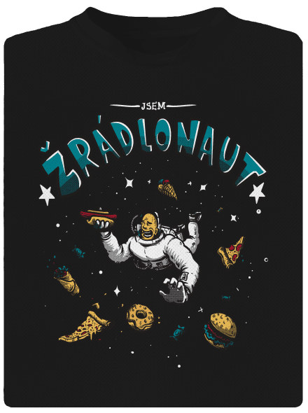 Žrádlonaut dětské sportovní tričko Black