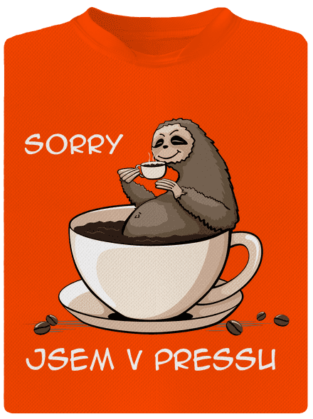 V pressu pánské sportovní tričko Neon Orange
