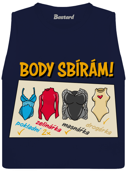 Body sbírám dámské tílko volné Navy