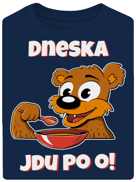 Dneska jdu po o unisex tričko oversized Midnight Blue