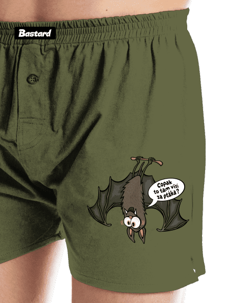 Visící netopýr pánské trenky Khaki