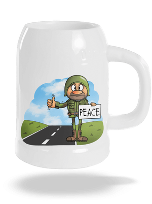 Peace půllitr White