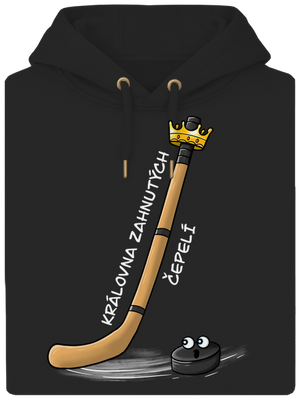 Král zahnutých čepelí - hokej unisex mikina premium Dark Black