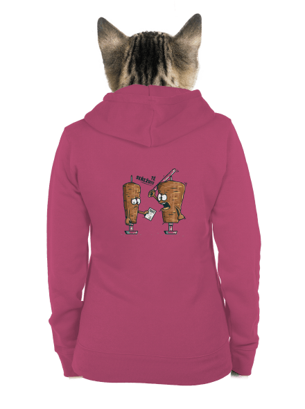 Kebab dámská mikina na zip Magenta