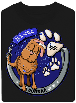 Psí horoskop: Vodnář unisex mikina bez kapuce Black