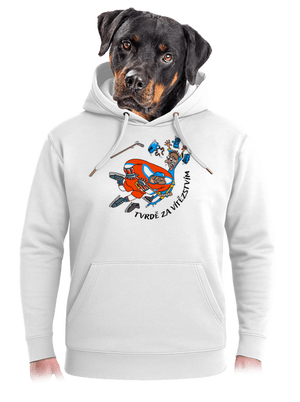 Tvrdě za vítězstvím unisex mikina premium Snowwhite