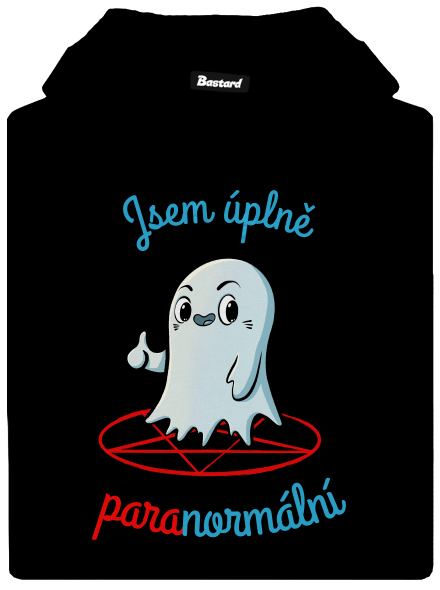Jsem paranormální pánská mikina klokanka Black