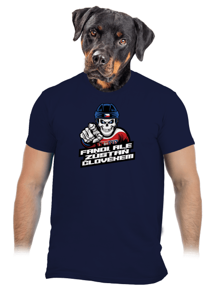 Fandi, ale zůstaň člověkem pánské tričko Navy