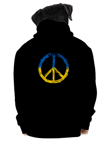 Ukrajina - Peace pánská mikina na zip Black
