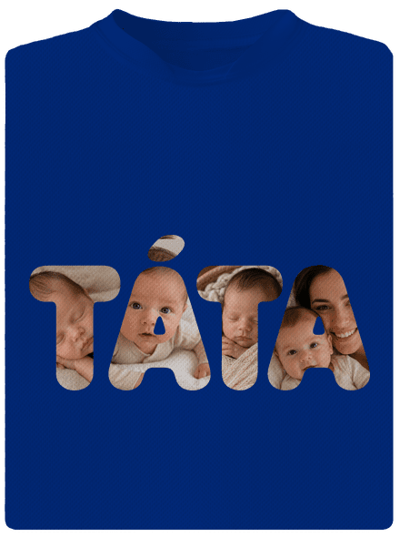 Nápis táta z vlastních fotek pánské sportovní tričko Royal Blue Mal