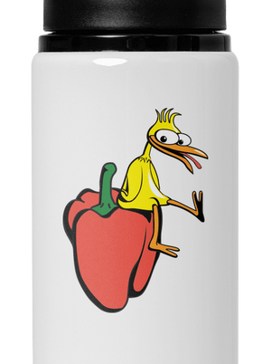 Kuře na paprice lahev na vodu White