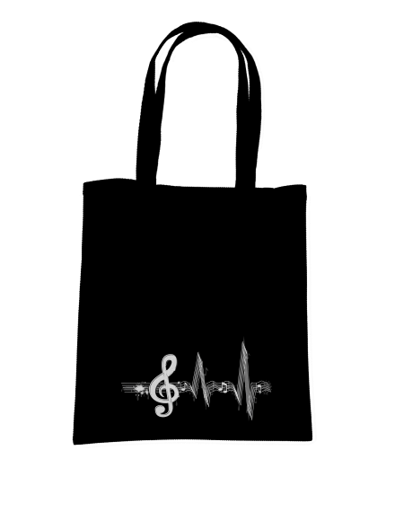 Žiju muzikou taška Black