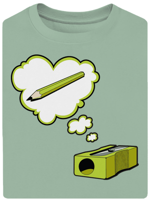 Tužka a Ořezávátko unisex tričko oversized Sage