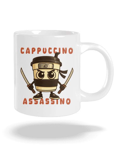 Cappuccino Assassino – Italian Brainrot velký hrnek White