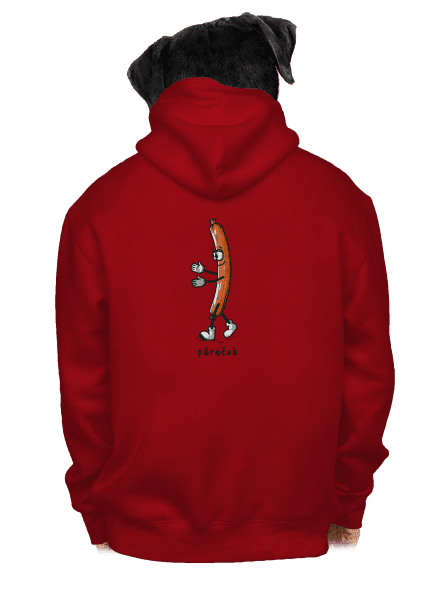 Páreček pánská mikina na zip Red