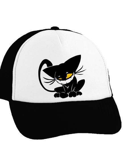 Evil cat kšiltovka truckerka Black cap