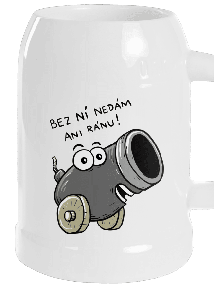 Dělo a koule půllitr White