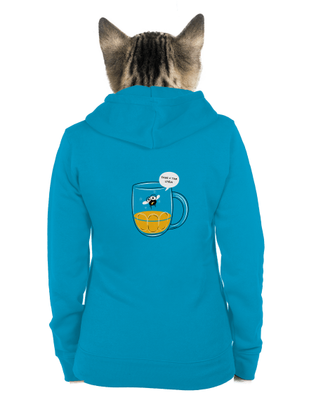 Zase v tom lítám dámská mikina na zip Blue Atol