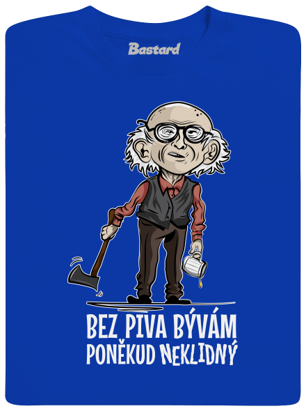 Neklidný bez piva pánské dlouhý rukáv Royal Blue