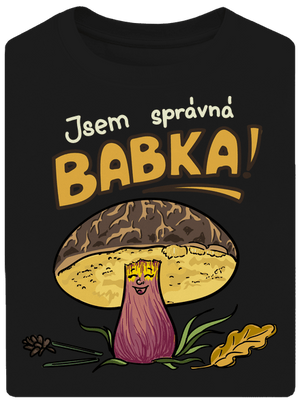 Babka a hříbeček unisex tričko oversized Black