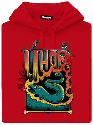 Úhoř pánská mikina klokanka Red