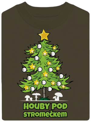 Houby pod stromečkem unisex mikina bez kapuce Urban Khaki
