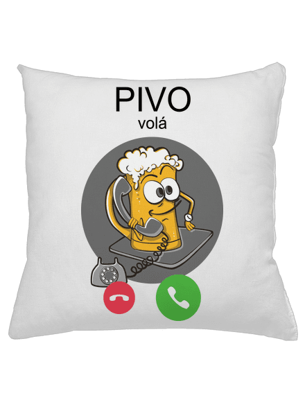 Pivo volá polštář White