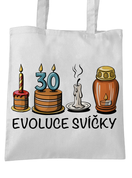 Evoluce svíčky taška White