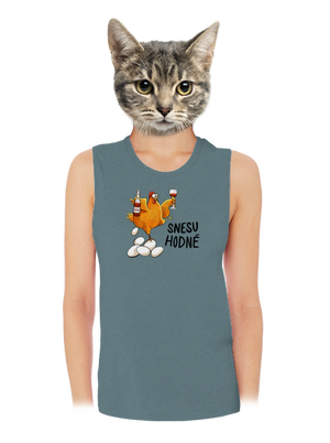 Snesu hodně dámské tílko volné Heather Deep Teal