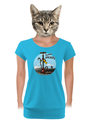 Klidně píchej dámské tričko s lemem Blue Atol