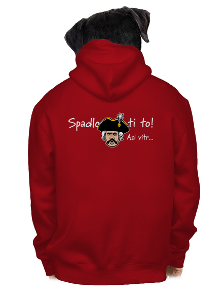 Spadlo ti to pánská mikina na zip Red
