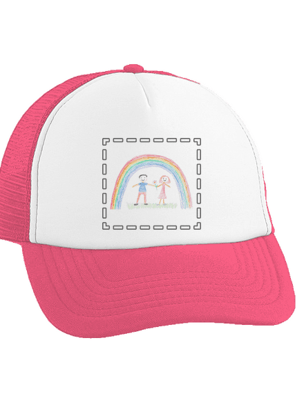 Dětské kresby - nahraj vlastní kšiltovka truckerka Fluorescent Pink cap
