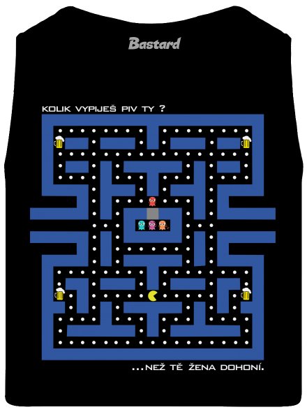 Pac-Man pivo pánské tílko Black