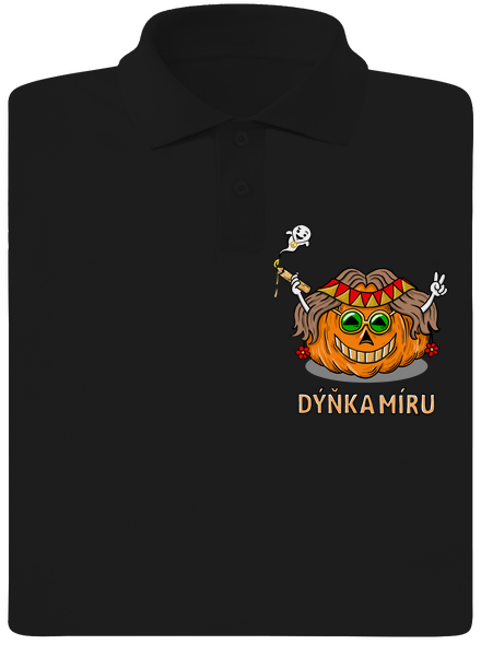 Dýňka míru pánská polokošile Black