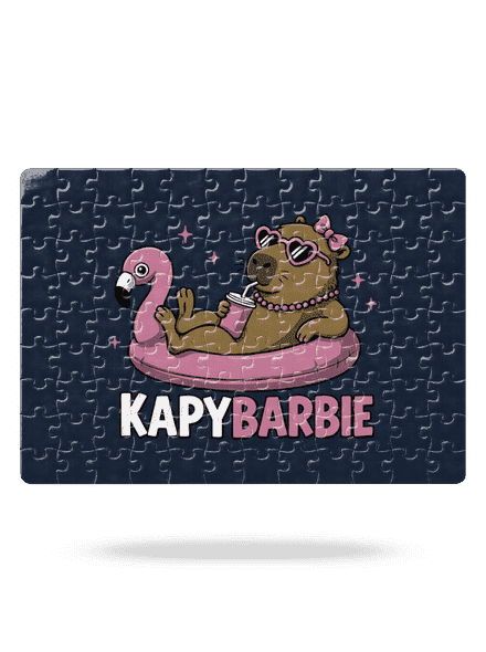 Kapybarbie puzzle White