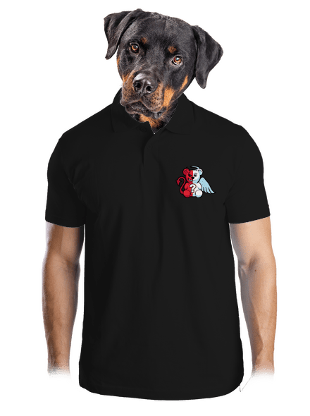 Anděl vs. ďábel pánská polokošile Black