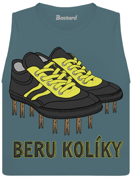 Beru kolíky dámské tílko volné Heather Deep Teal