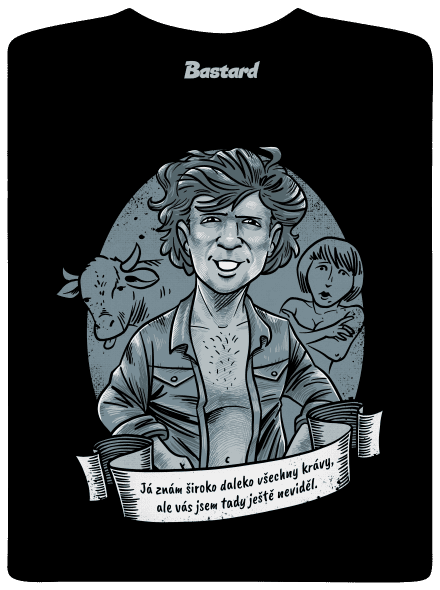 B14: Léto s kovbojem pánské dlouhý rukáv Black