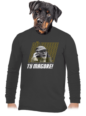 B18: Jiří Kára pánské dlouhý rukáv Dark Grey