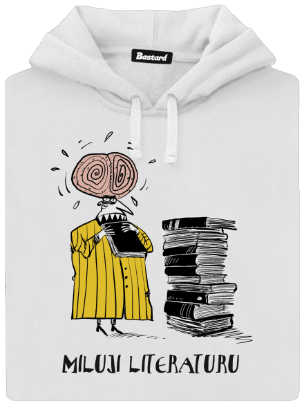 Miluji literaturu dámská mikina klokanka White
