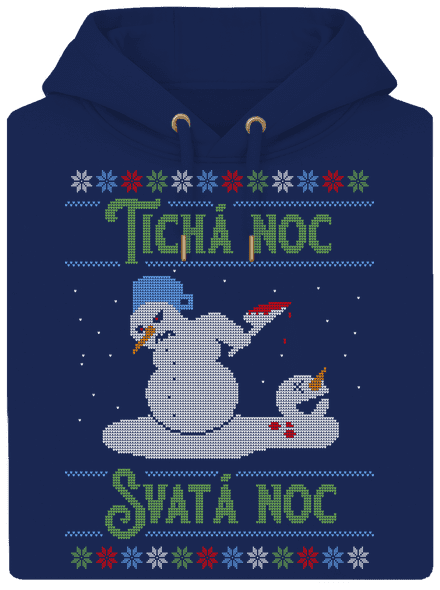 Vánoční koleda unisex mikina premium Navy
