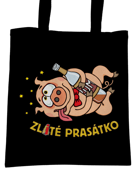 Zlité prasátko taška Black