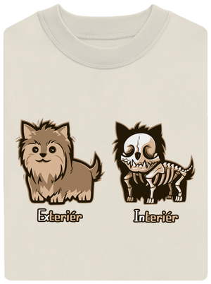 Teriér unisex mikina bez kapuce Off White