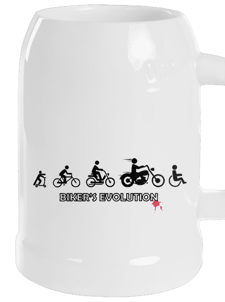 Bikers evolution půllitr White